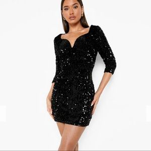 Sequin Black  mini dress